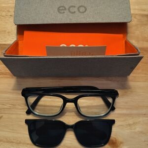 Black Glasses and Sunglasses Set